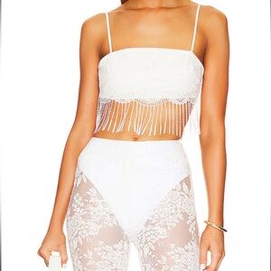 BRAND NEW Majorelle White Honolua Crop Top in Ivory in Medium